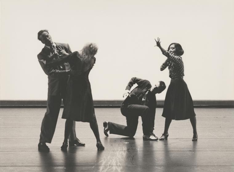 Rob Besserer, Ruth Davidson, Mikhail Baryshnikov, and Olivia Maridjan-Koop in "Wonderland," 1989