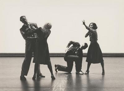 Rob Besserer, Ruth Davidson, Mikhail Baryshnikov, and Olivia Maridjan-Koop in "Wonderland," 1989