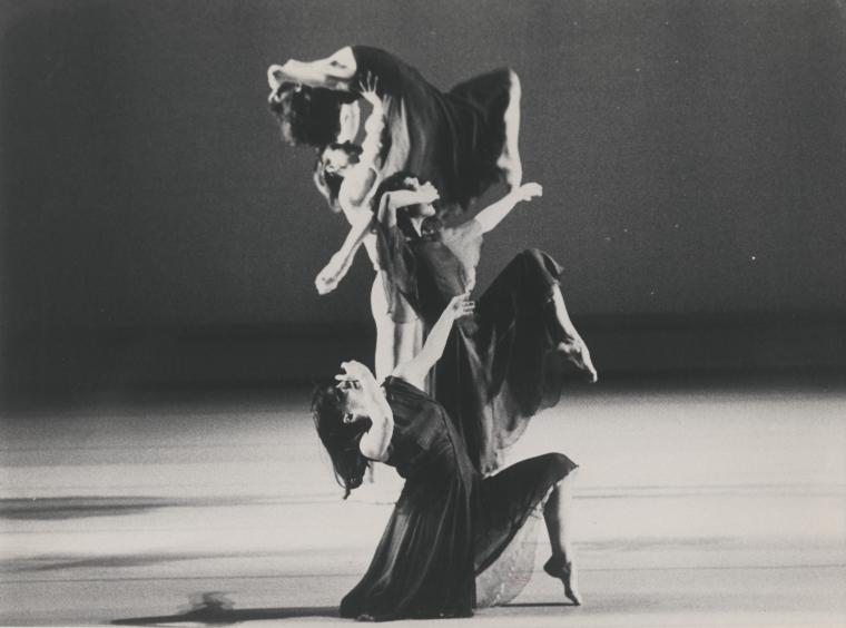Susan Hadley, Ruth Davidson, Alyce Bochette, and Dan Joyce in the premiere performance run of "L'Allegro, il Penseroso ed il Moderato," 1988