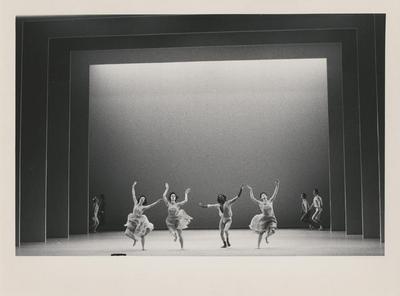 Penny Hutchinson, Tina Fehlandt, Kraig Patterson, and Mireille Radwan Dana in "L'Allegro, il Penseroso ed il Moderato," 1989