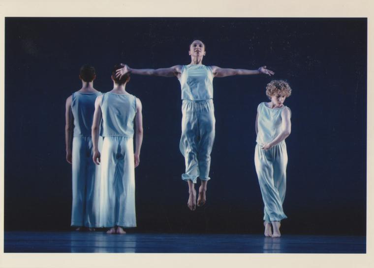 June Omura and the Dance Group in the premiere performance run of "V," 2001