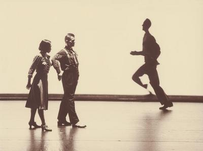 Olivia Maridjan-Koop, Mikhail Baryshnikov, and Rob Besserer in "Wonderland," 1989