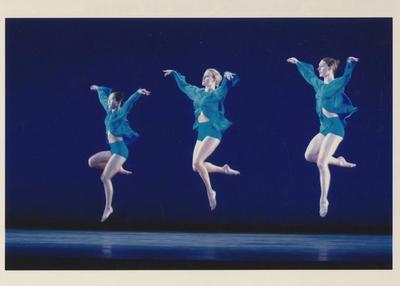 Maile Okamura, Julie Worden, and Amber Merkens in the premiere performance run of "V," 2001