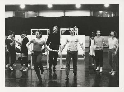 Monnaie Dance Group/Mark Morris rehearsing "The Hard Nut" at Rue Bara Studios, 1990