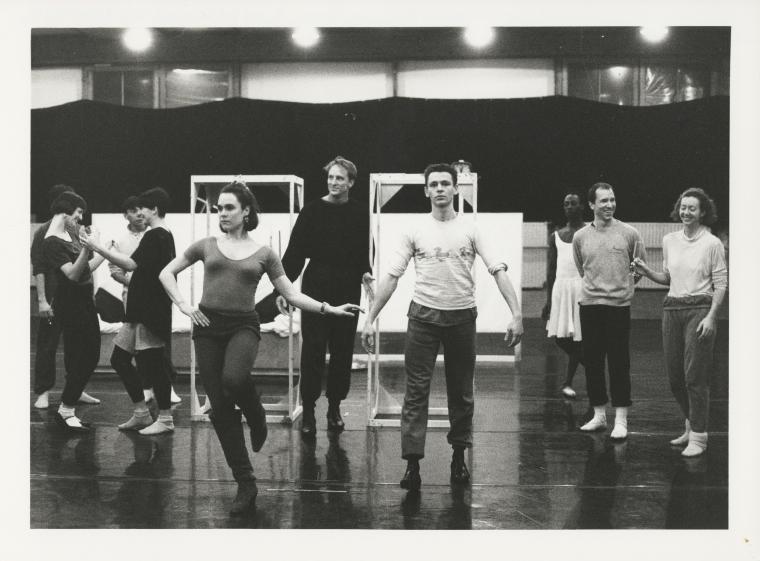 Monnaie Dance Group/Mark Morris rehearsing "The Hard Nut" at Rue Bara Studios, 1990