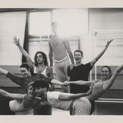 Monnaie Dance Group/Mark Morris rehearsing "Going Away Party" at Rue Bara Studios, circa 1990