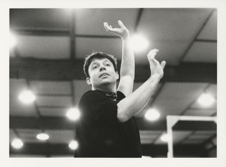 Peter Wing Healey rehearsing "The Hard Nut" at Rue Bara Studios, 1990