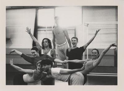 Monnaie Dance Group/Mark Morris rehearsing "Going Away Party" at Rue Bara Studios, circa 1990