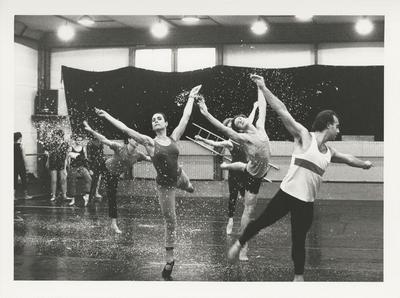 Ruth Davidson, Dan Joyce, and Nathaniel Lee rehearsing "The Hard Nut" at Rue Bara Studios, 1990