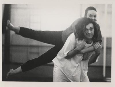 Mark Morris and Holly Williams irehearsing "Going Away Party" at Rue Bara Studios, circa 1990