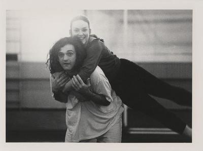 Mark Morris and Holly Williams rehearsing "Going Away Party" at Rue Bara Studios, circa 1990