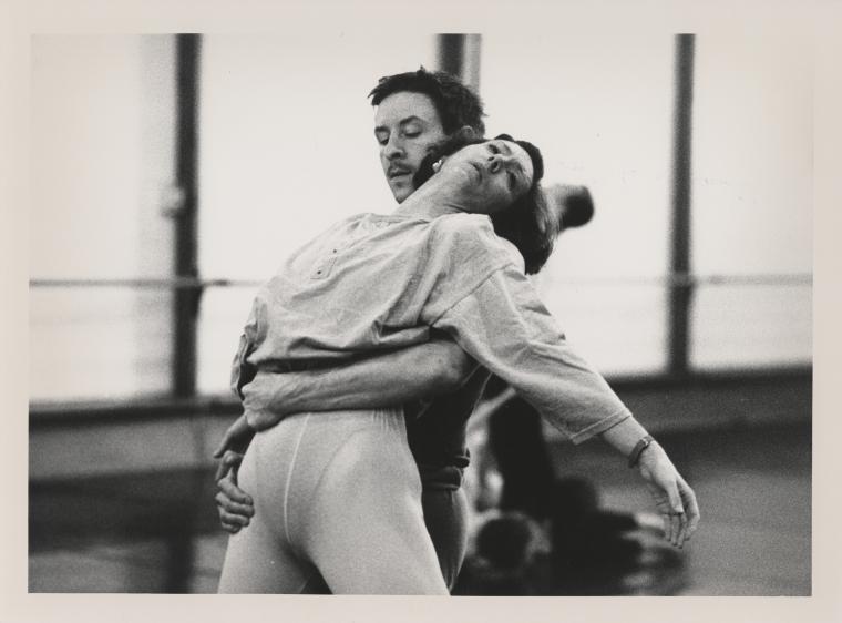 Dan Joyce and Penny Hutchinson rehearsing "Behemoth" at Rue Bara Studios, circa 1990