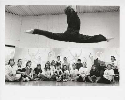 Megan Williams teaching a class for the Edinburgh International Festival Outreach Project, 1994