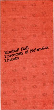 Program for University of Nebraska, Lincoln - March 11, 1988