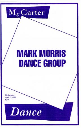 Program for McCarter Theatre Center - April 15, 1992