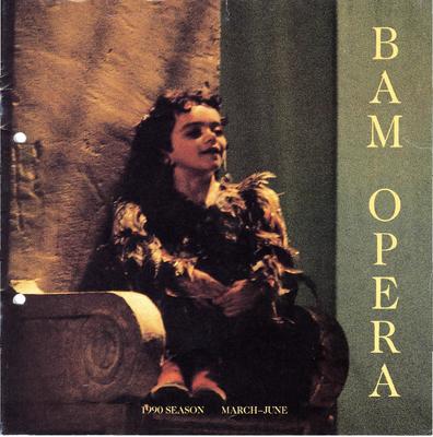Brochure for "Dido and Aeneas," Monnaie Dance Group/Mark Morris, Brooklyn Academy of Music - June 20-23, 1990