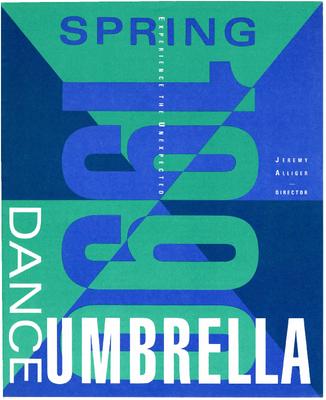 Program for Monnaie Dance Group/Mark Morris, Dance Umbrella - June 12-17, 1990