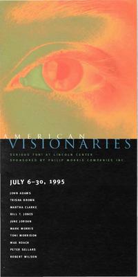 Brochure for American Visionaries series at Lincoln Center for the Performing Arts - July 1995