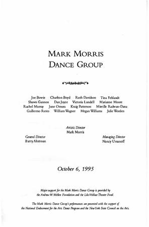 Program for Fairfield University - October 6, 1995