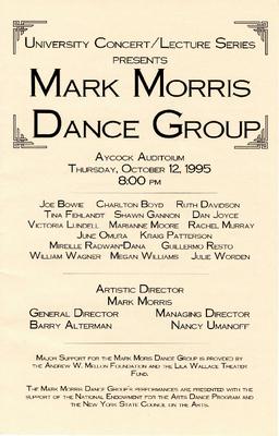 Program for University of North Carolina, Greensboro - October 12, 1995