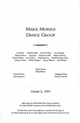 Program for Fairfield University - October 6, 1995