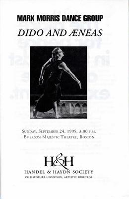 Program for "The Orfeo Project" benefit for Handel & Haydn Society - September 24, 1995