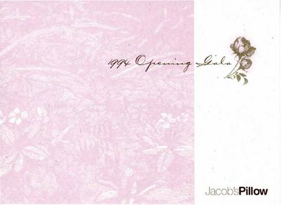 Invitation for Jacob's Pillow Dance Festival Season Opening Gala  - June 25, 1994