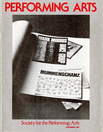 Program for Society for the Performing Arts - November 20-21, 1987