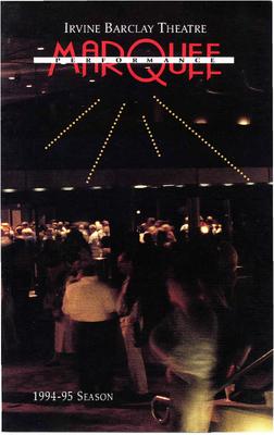 Program for Irvine Barclay Theatre - October 5, 1994