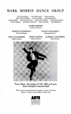 Program for University of Texas at Austin - November 17-18, 1987