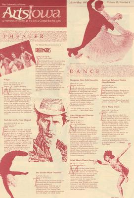 Calendar for Iowa Center for the Arts - 1987