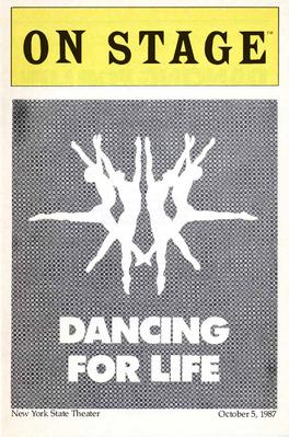 Program for Dancing for Life benefit - October 5, 1987
