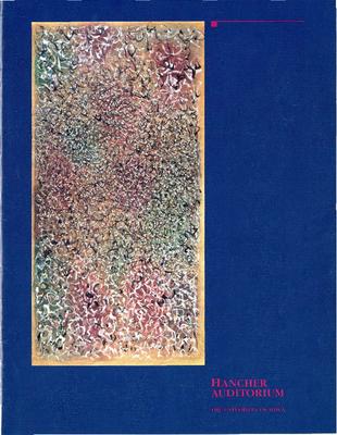 Program for Iowa Center for the Arts - March 31, 1987