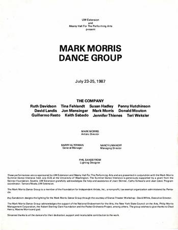 Program for University of Washington Extension - July 23-25, 1987