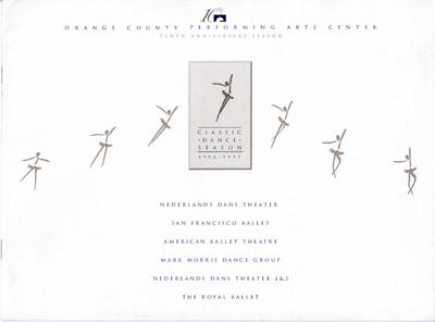 Brochure for Orange County Performing Arts Center - 1996-1997