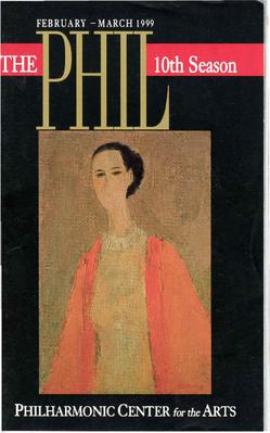 Program for Philharmonic Center for the Arts - February 2, 1999
