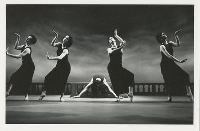 Megan Williams, Rachel Murray, Mark Morris, Ruth Davidson, and Mireille Radwan Dana in the film production of "Dido and Aeneas," 1995