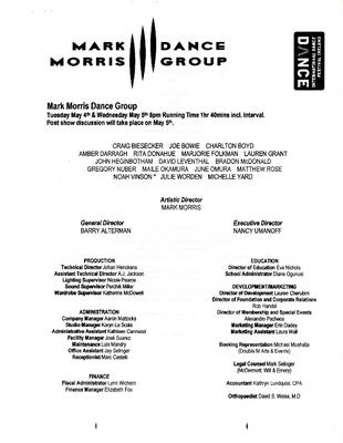 Program for International Dance Festival Ireland - May 4-5, 2004