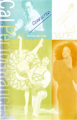 Program for Cal Performances - October 22-30, 2004