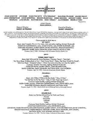 Program for Germantown Performing Arts Center - February 14, 2004