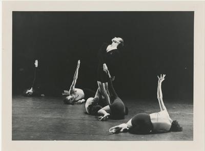 Erin Matthiessen (standing) in "Behemoth," 1990