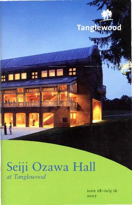 Program for "Dido and Aeneas," Tanglewood Music Center - June 28-29, 2007