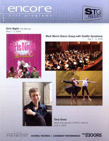 Program for "Mozart Dances," Seattle Theatre Group - May 1-3, 2009