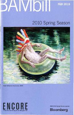 Program for Brooklyn Academy of Music - February 23-27, 2010