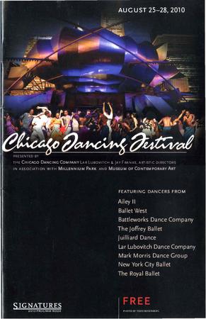 Program for Chicago Dancing Festival - August 26-28, 2010