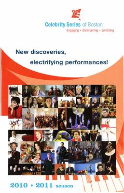 Program for Celebrity Series of Boston - October 14-17, 2010