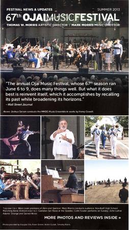 Festival News & Updates, Ojai Music Festival - Summer 2013