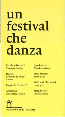 Brochure for dance programming at Ravenna Festival - 2013