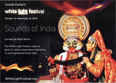 Flyer for Lincoln Center White Light Festival - October 16-November 16, 2016