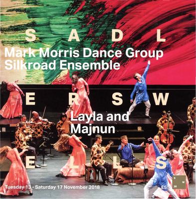 Program for "Layla and Majnun," London, England - November 13-17, 2018
